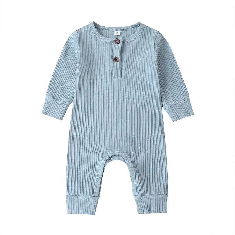 CozyNest – Autumn Cotton Romper for Newborns