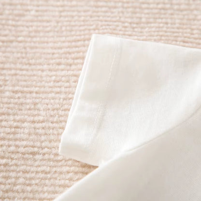 Cuddle Cub – White Bear Print Cotton Romper for Babies